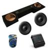 American Sound Connection Dual 10 inch Sub Box Compatible with Dodge Ram Quad Cab Truck 2019-2025 Bundle with W10S4 Subwoofer, S2-A60M 600W RMS Amp, and Install Kit view 1