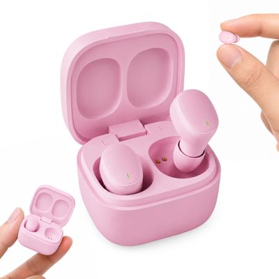 Mini Invisible Sleep Wireless Earbuds, Bluetooth 5.3, Mic & Charging Case