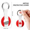 Canada Flag Shockproof Protective Case Compatible for Airtag Cute Case Cover Holder with Keychain 1PCS view 2