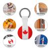 Canada Flag Shockproof Protective Case Compatible for Airtag Cute Case Cover Holder with Keychain 1PCS view 3