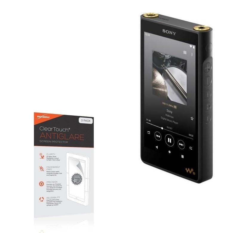 BoxWave Screen Protector Compatible with Sony Walkman (NW-WM1AM2) - ClearTouch Anti-Glare (2-Pack), Anti-Fingerprint Matte Film Skin