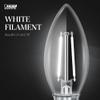 Feit LED Filament B10 E12 (Candelabra) Filament LED Bulb Soft White 40 Watt Equivalence 2 pk view 2