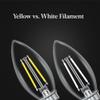Feit LED Filament B10 E12 (Candelabra) Filament LED Bulb Soft White 40 Watt Equivalence 2 pk view 3