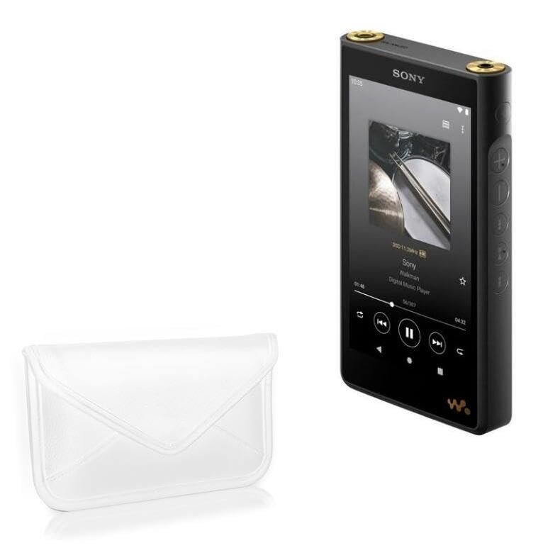 BoxWave Case Compatible with Sony Walkman (NW-WM1AM2) - Elite Leather Messenger Pouch, Synthetic Leather Cover Case Envelope Design - Ivory White