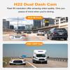 Bundle-2 Items: H22 Dual Dash Cam + Hardwire Kit USB Type-C view 2