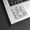 2 Pcs Clear Vinyl Mac Quick Reference Keyboard Shortcuts Stickers, Shortcut Stickers Compatible with MacBook - Illustrator view 1