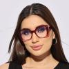 ICARA 3 Pack Oversized Square Reading Glasses for Women Fashion Oprah Style Blue Light Blocking Computer readers (Black+Green/Blue+Red, 0.0, multiplier_x) view 4