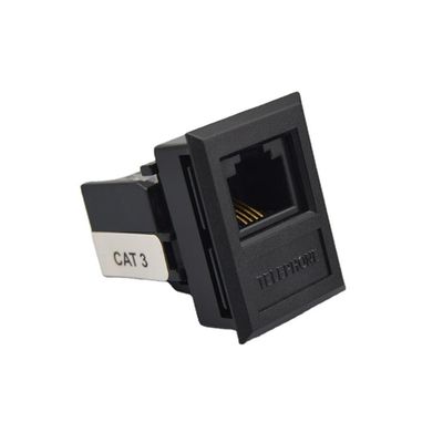 Telephone Module RJ11 CAT3 Voice Jack Connector Voice Socket with Stand Telephone Modular Plug Phone Jack Adapter Tool-Free 6P4C Cable Adapter