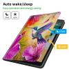 CGFGHHUY for Fire HD 10 Tablet Case (7th/9th Generation 2017/2019 Release 10.1 inch Lightweight Protective PU Leather Smart Stand Cover with Auto Wake Sleep - Floral Flower Hummingbird view 3