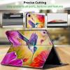 CGFGHHUY for Fire HD 10 Tablet Case (7th/9th Generation 2017/2019 Release 10.1 inch Lightweight Protective PU Leather Smart Stand Cover with Auto Wake Sleep - Floral Flower Hummingbird view 4