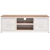BUKSCYJS TV Display Table, Tv Entertainment Stand, TV Cabinet, Robust and Durable Suitable for Offices, Living Rooms, bedrooms, playrooms 47.2"x11.8"x15.7" White view 3