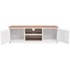BUKSCYJS TV Display Table, Tv Entertainment Stand, TV Cabinet, Robust and Durable Suitable for Offices, Living Rooms, bedrooms, playrooms 47.2"x11.8"x15.7" White view 4