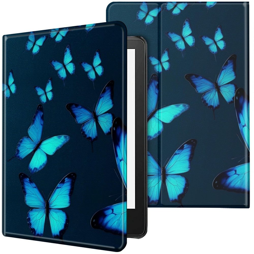 CGFGHHUY for Kindle Paperwhite Case 6 inch 10th Generation 2018 Lightweight Protective Smart Stand Cover with Auto Wake Sleep Case for Kindle Paperwhite E-Reader - Blue Butterflies