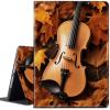 CGFGHHUY for iPad 9th Generation Case,for iPad 8th 7th Generation Case 10.2 inch2021/2020/2019 Lightweight Protective Smart Stand Cover with Auto Wake Sleep - Maple Leaf & Violin view 1