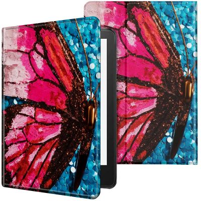CGFGHHUY Case for All-New Kindle 11th Generation 6 inch 2022 Lightweight Protective Smart Stand Cover with Auto Wake Sleep Case for Kindle 2022 11th Gen E-Reader - Pink Butterfly