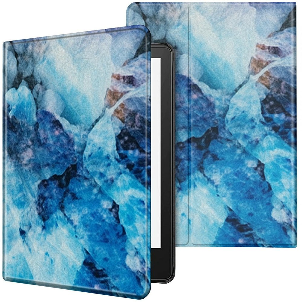 CGFGHHUY Case for 6.8 inch Kindle Paperwhite 11th Generation 2021/Kindle Paperwhite Signature Edition Lightweight Protective Smart Stand Cover with Auto Wake Sleep - Blue Marble