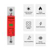 AC SPD 1P 385V 20KA 40KA 60KA House Lightning Surge Protector Surge Protective Device Low-voltage Arrester Device 10KA 30KA 35mm DIN Rail Mounting (10-20KA) view 3