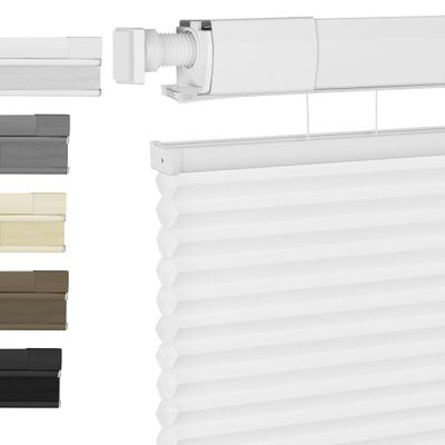 BERISSA Top Down Bottom Up Cordless Cellular Shades No Tools No Drill Blinds for Windows Shades for Indoor Windows Easy to Install,Custom Size (Light Filtering) White