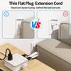 NTONPOWER Travel Power Strip3 Outlets with 3 USB Ports & Flat Plug Power Strip with USB C, GAN 45W USB-C Port view 4