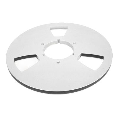 10 Inches Empty Takeup Reel, Aluminum Alloy Open Reel Audio Take Up Reel, with 3 Hole Wind Resistance Holes, for Recording (Silver)