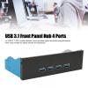 Zopsc 5.25in 4 USB 3.1 Front Panel Hub, Aluminum Durabl10Gbps High Speed Front Panel USB Hub for Computer Desktop, for Notebook, for Laptop, Compatible with 7/8/10 view 2