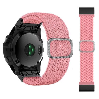 AXPTI 22 26mm Quickfit Watch Strap For Garmin Fenix 7 7X 6 6X Pro 5X 5 Plus 3HR Forerunner 935 945 Braided Solo Loop Nylon Wristbands (Color : E, Size : 22mm For S60 S62)