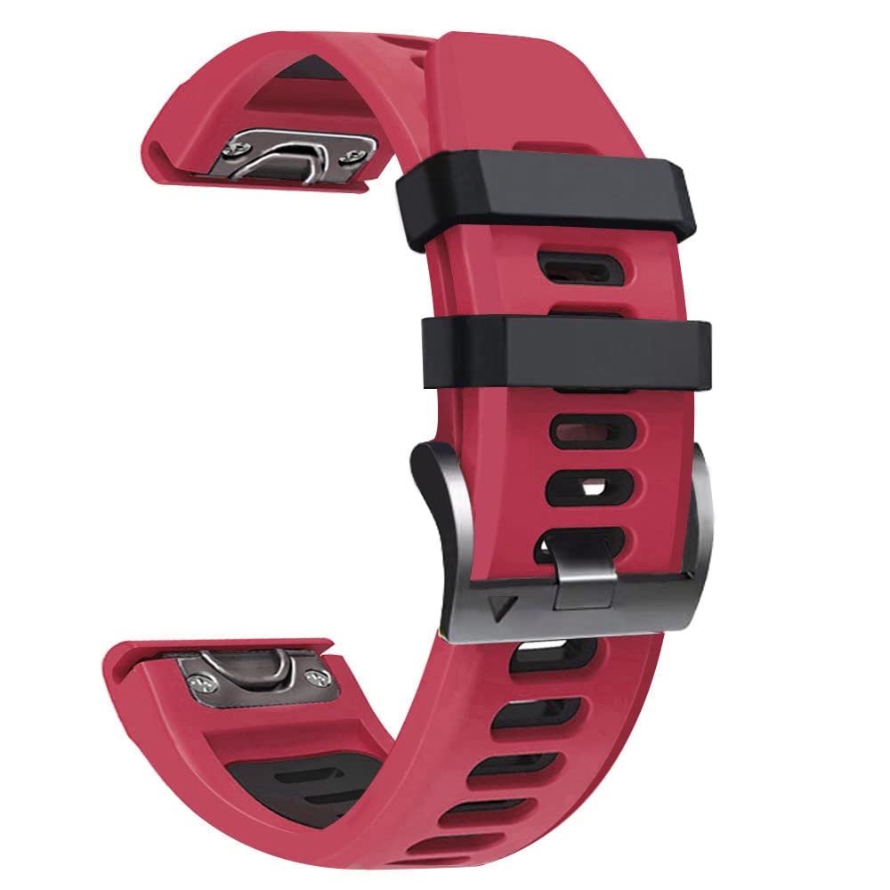 ANZOAT 22 26mm Watchband Replacement Silicone Band For Garmin Fenix 5 5X Plus 6X 6 Pro 7 7X 3 3HR 945 Epix Watch Easyfit Strap Bracelet (Color : F, Size : 22mm Fenix 5 5Plus)
