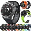 INFRI 26 22 20mm Silicone Watchband for Garmin Fenix 7 7X 6 6X Pro 5 5X Plus 3HR 935 S60 mk1 Smartwatch Wrist Strap Waterproof Easyfit (Color : H, Size : 26mm Fenix 7X 5X 6X) view 2