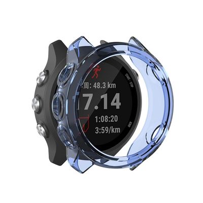 INFRI TPU Protector Case For Garmin Forerunner 245M Watch Band Strap Soft Cover Shell For Garmin Forerunner 245 GPS Watch Accessories (Color : Blue, Size : Forerunner 245 245M)