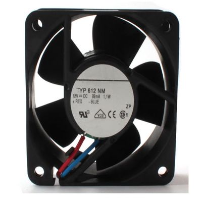TYP 612NM DC 12V 1.1W 60x60x25mm 2-Wire CPU Chassis Cooling Fan