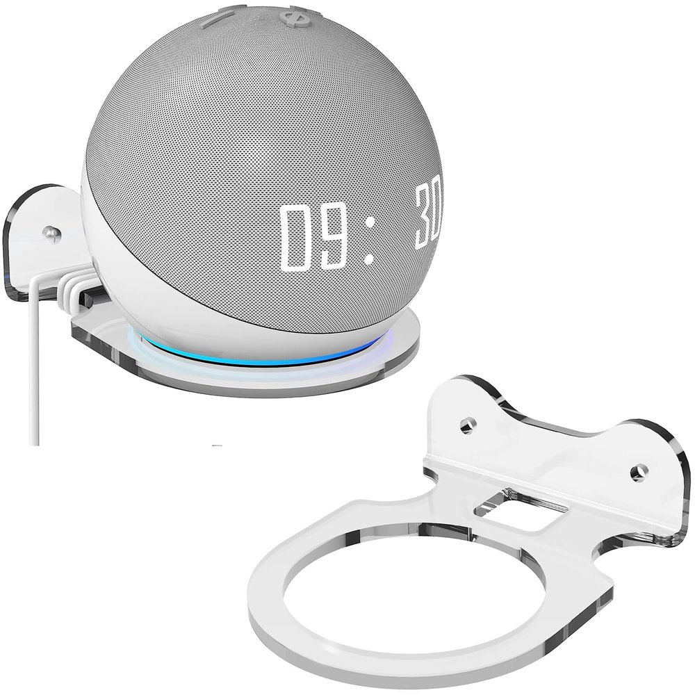 ZahoTse JYD01 for Google Home Mini & Google Nest Mini Wall Mount Holder Google Home Mini Stand Storage Cable Speaker Accessories Rack (Google Home Mini & Google Nest Mini, Transparent)