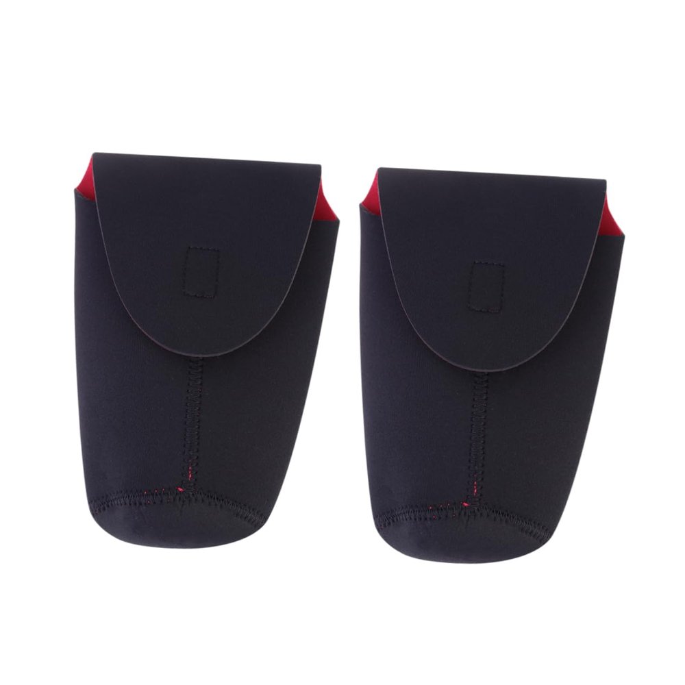 KONTONTY 2pcs Thickened Diving Material Camera Lens Bag Protective Sleeve for Lenses Lens Pouches Drop-resistant Crash Compact Easy to Carry