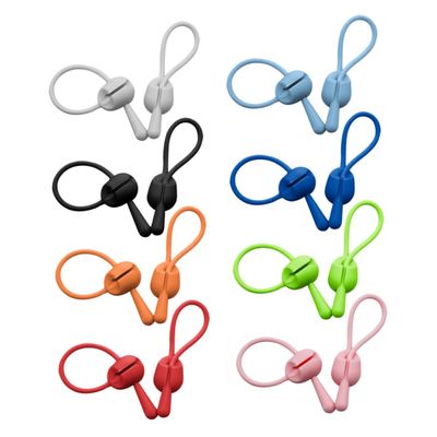 16pcs Reusable Cable Ties Organize Travel Cords Electronics Cables Silicone Wire Manager Portable Lightweight Cord Tie for Desk