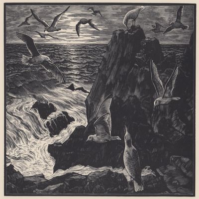 Leo John Meissner : Sea Gulls : 1936 : Archival Quality Art Print