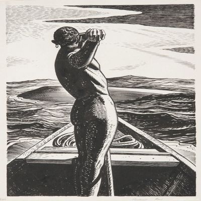 Daggoo Throws a Dart : Rockwell Kent : Archival Quality Art Print