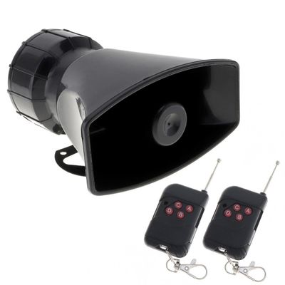 ePathChina 7 Tone Sound Loud Car Siren Vehicle Horn Hooter/Ambulance/Siren/Traffic Sound with Black Remote Controller 12V 100W (2PCS Remote Controller)