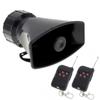 ePathChina 7 Tone Sound Loud Car Siren Vehicle Horn Hooter/Ambulance/Siren/Traffic Sound with Black Remote Controller 12V 100W (2PCS Remote Controller) view 1
