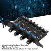PWM Fan Hub, 8 Channel 4 Knob Speed Controller for PC Case VGA Water Cooling System, Reduce Noise Power Consumption view 4