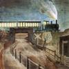 Train Going over a Bridge at Night : Eric Ravilious : Archival Quality Art Print view 1