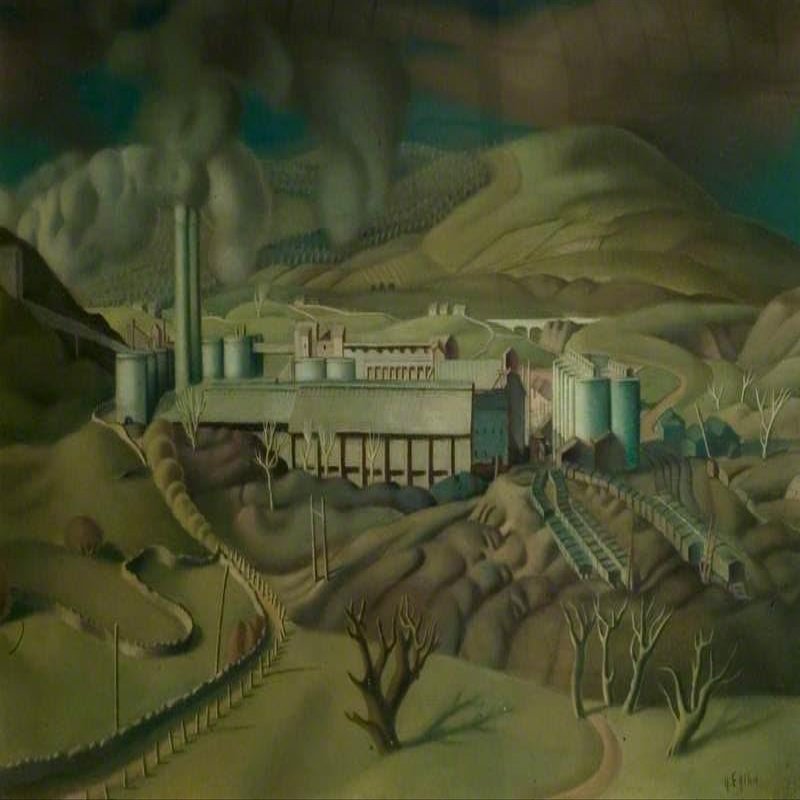 Harry Epworth Allen : Industrial Landscape, Hope Valley, Derbyshire : Art Print