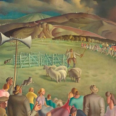 Harry Epworth Allen : Sheepdog Trials : Archival Quality Art Print