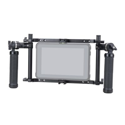 Director Monitor Cage with Handles n Cheese V Mount Battery Mounting Plate Compatible with Atomos Shogun Shinobi PortKeys BM7II Blackmagic Video Assist 12G 5" 7" 9" Recorders