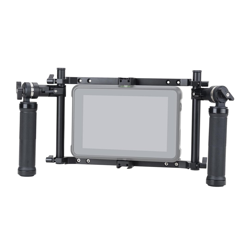 Director Monitor Cage with Handles n Cheese V Mount Battery Mounting Plate Compatible with Atomos Shogun Shinobi PortKeys BM7II Blackmagic Video Assist 12G 5" 7" 9" Recorders