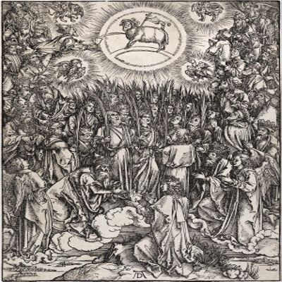 ALBRECHT DRER : The Adoration of the Lamb : 1498 : Archival Quality Art Print