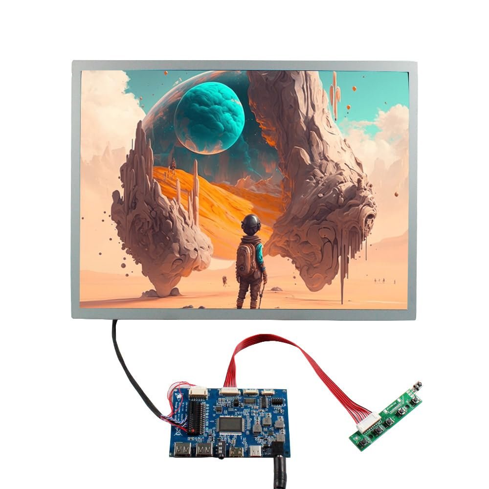 FanyiTek 15 inch 1024x768 4:3 300nit IPS LCD Screen and Type C USB LVDs Controller Board 30pin