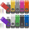 4GB USB Flash Drive 10 Pack - AGECASH A USB 2.0 Flash Drive 4GB Thumb Drive Jump Zip Drive USB Key Memory Stick Pendrive for Data Storage & Transfer with 10PCS Lanyard (Multi-Colored 4 GB) view 1