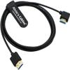 Alvin's Cables Ultra HD 8K HDMI 2.1 Cable Straight HDMI to Right Angle HDMI High Speed for Atomos Ninja V Monitor, Z CAM E2, Sony FS5| FS7| A7S3 Cameras 6.6ft|2M view 1