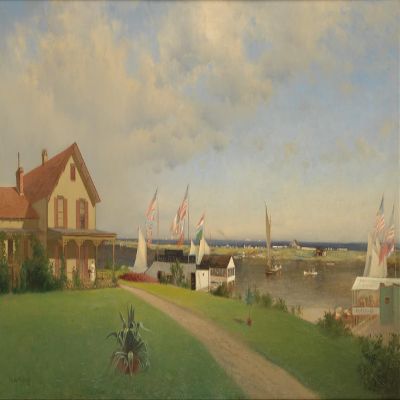 Francis Augustus Silva : Beers Cottage, Far Rockaway, Long Island : Art Print