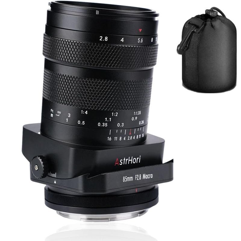 AstrHori 85mm F2.8 Macro & Tilt & Medium Telephoto 3-in-1 Manual Full Frame Insect Jewel Portrait Lens for Sony E Mount Series Mirrorless Cameras A7,A7R,A7S,A9,A6000,A6300,A6500,A6600.etc