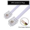 HIPATU Phone Extension Cord 66 Ft, Phone Cord Telephone Cable with Standard RJ11Plug and 2 in-Line Couplers and 25Cable Clip Holders view 2